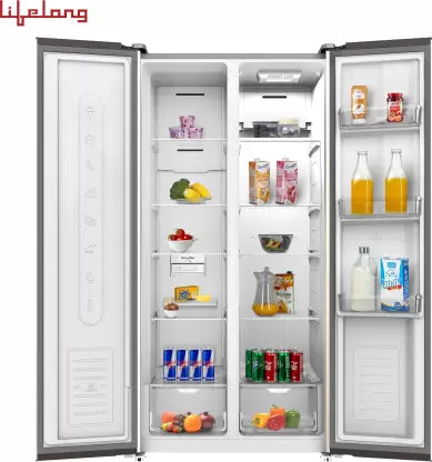 Lifelong 460 L Frost Free Side by Side Refrigerator (Silver, LLSBSR460)(OPEN BOX) Lifelong 460 L Frost Free Side by Side Refrigerator (Silver, LLSBSR460)(OPEN BOX)